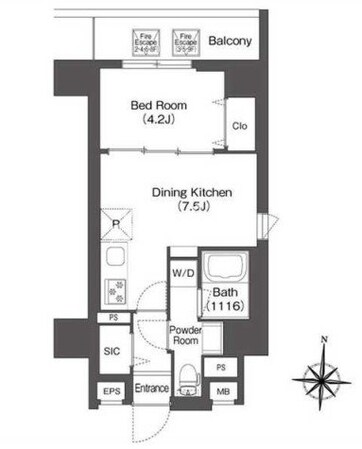 コンフォリア南千住の物件間取画像